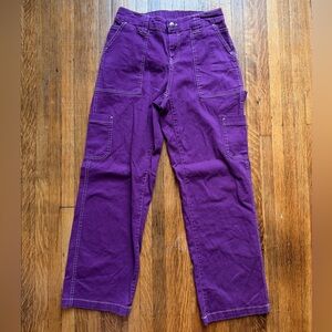Womens Purple Cargo Pants